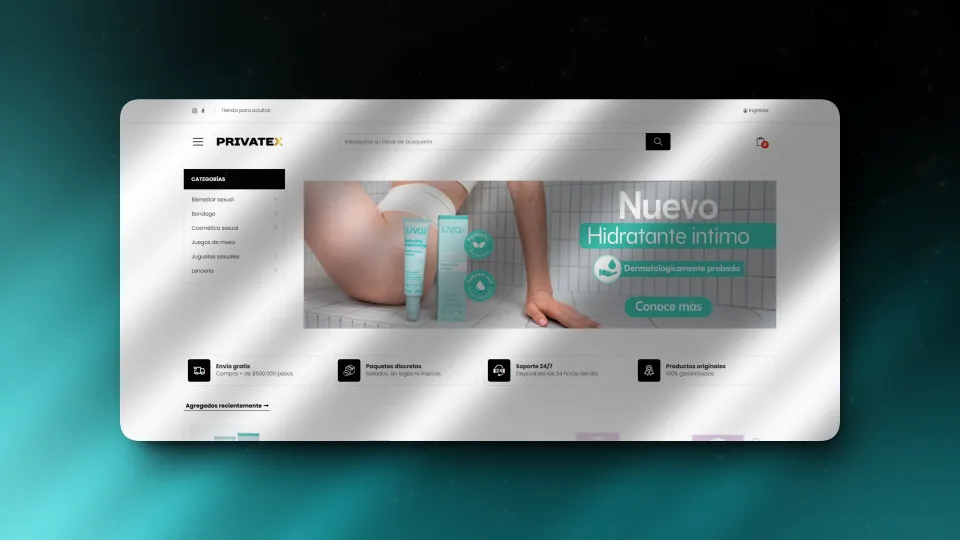 Privatex Shop — mockup 1